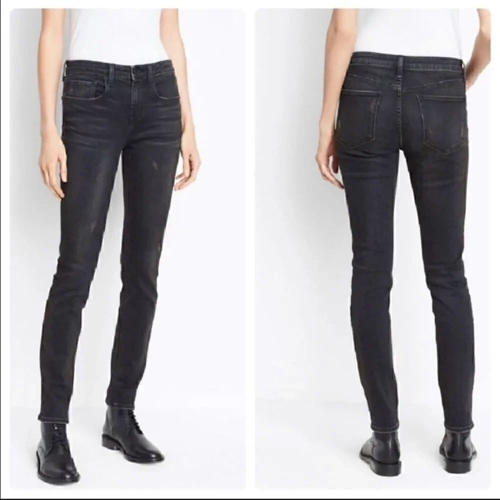 Vince Vintage Black Wash Distressed Jeans 29